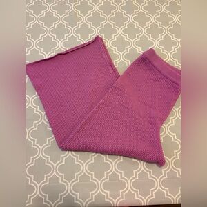 FREE PEOPLE Hailee Waffle Knit Cotton Woven Wide Leg Pant